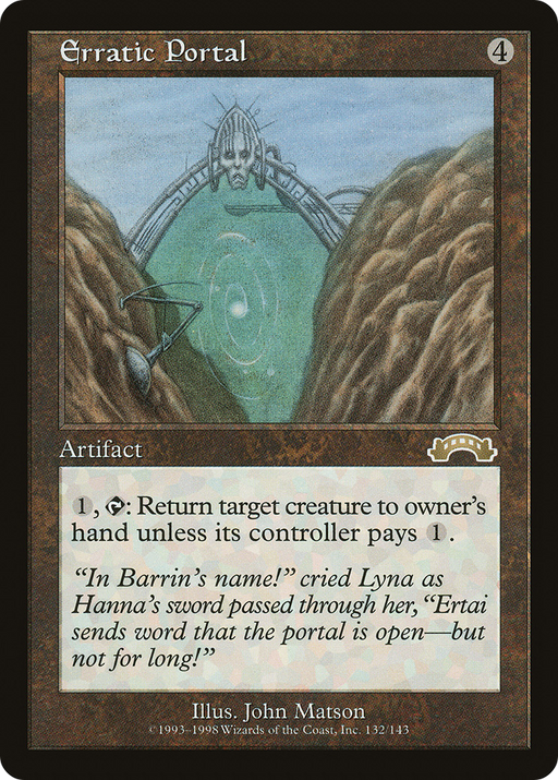 Erratic Portal (EXO-132) [Exodus] MTG Single Wizards of the Coast