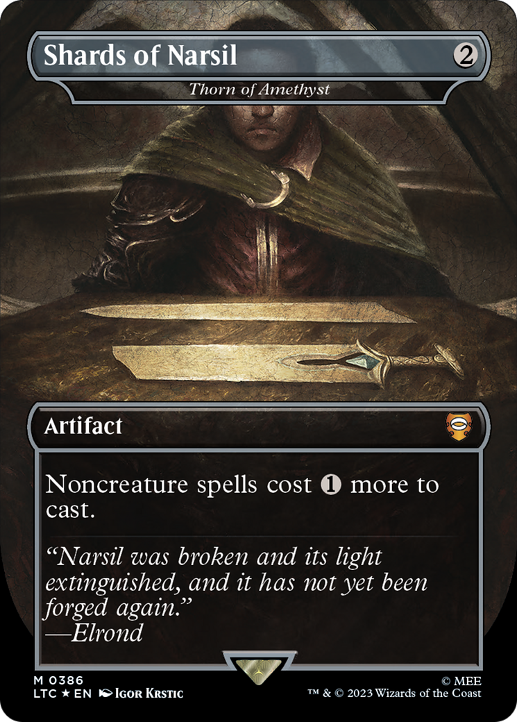 Thorn of Amethyst (LTC-386) [Tales of Middle-earth Commander] (Borderless) Foil MTG Single Wizards of the Coast