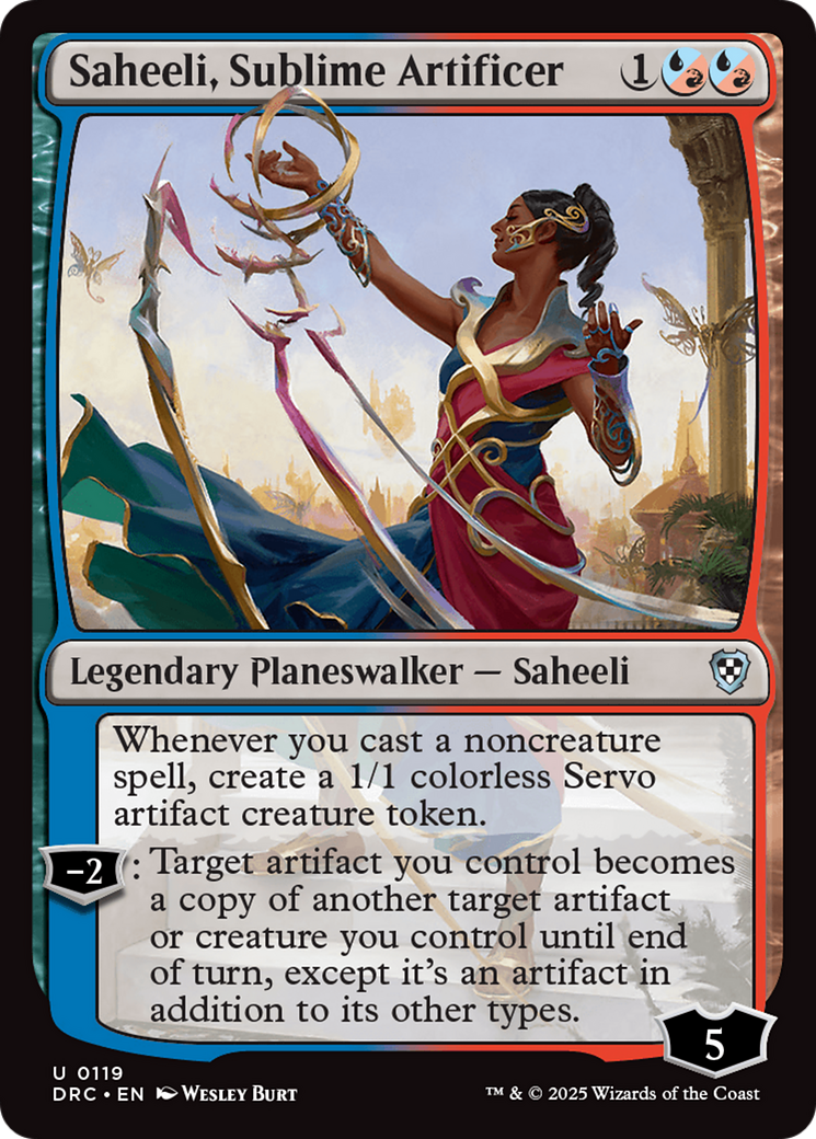 Saheeli, Sublime Artificer (DRC-119) [Commander: Aetherdrift] MTG Single Wizards of the Coast