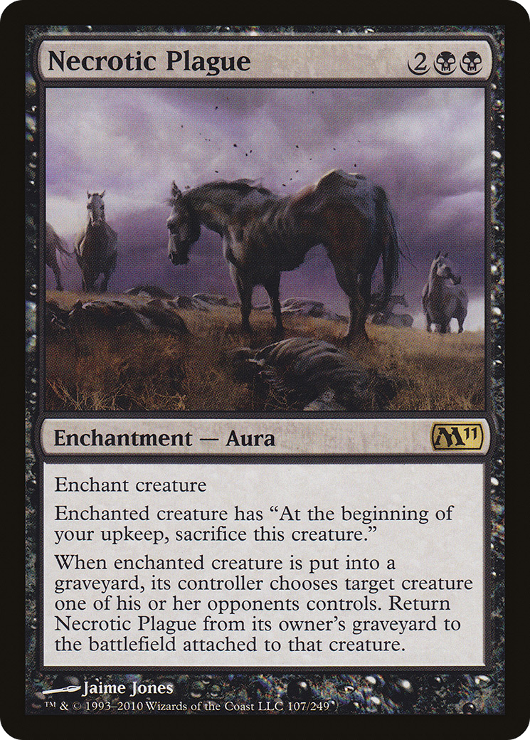 Necrotic Plague (M11-107) [Magic 2011] Foil MTG Single Wizards of the Coast