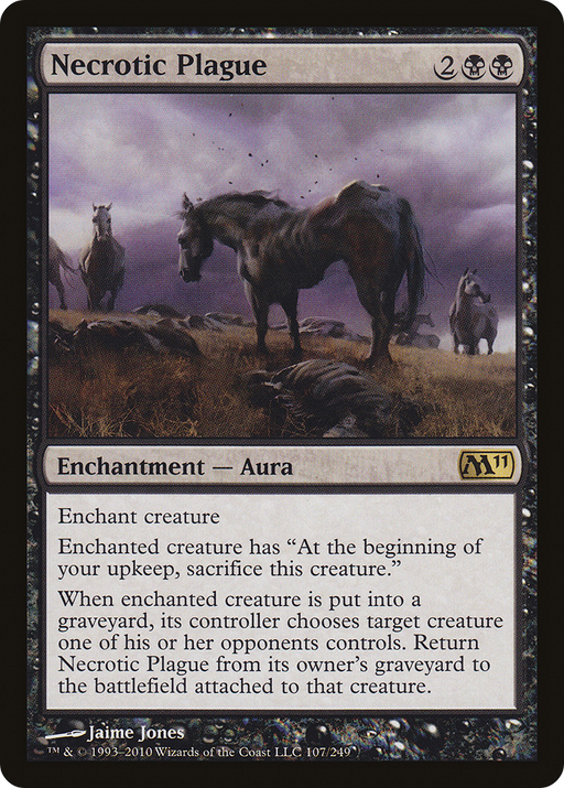 Necrotic Plague (M11-107) [Magic 2011] Foil MTG Single Wizards of the Coast