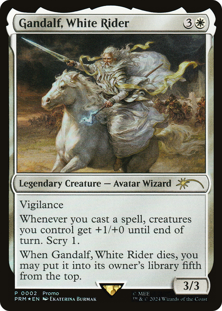 Gandalf, White Rider (UMP-002) [Tales of Middle-earth Deluxe Commander Kit] Foil MTG Single Wizards of the Coast