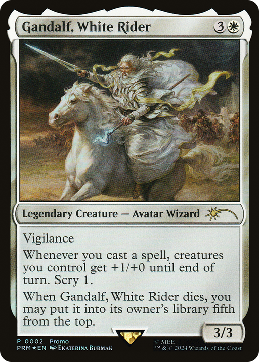 Gandalf, White Rider (UMP-002) [Tales of Middle-earth Deluxe Commander Kit] Foil MTG Single Wizards of the Coast