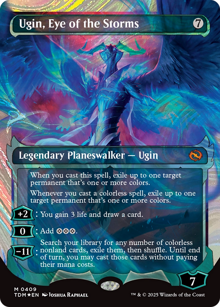 Ugin, Eye of the Storms (Showcase) (Halo Foil) (TDM-409) [Tarkir: Dragonstorm] MTG Single Wizards of the Coast