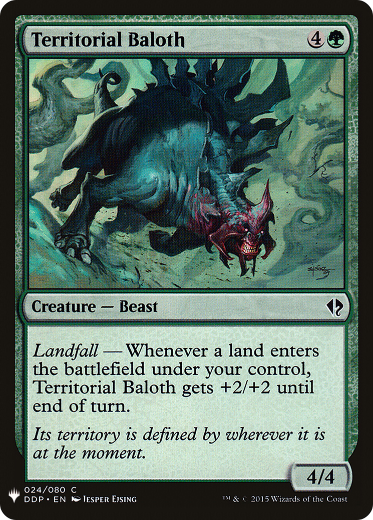 Territorial Baloth (LIST-DDP-24) [Mystery Booster] The List MTG Single Wizards of the Coast