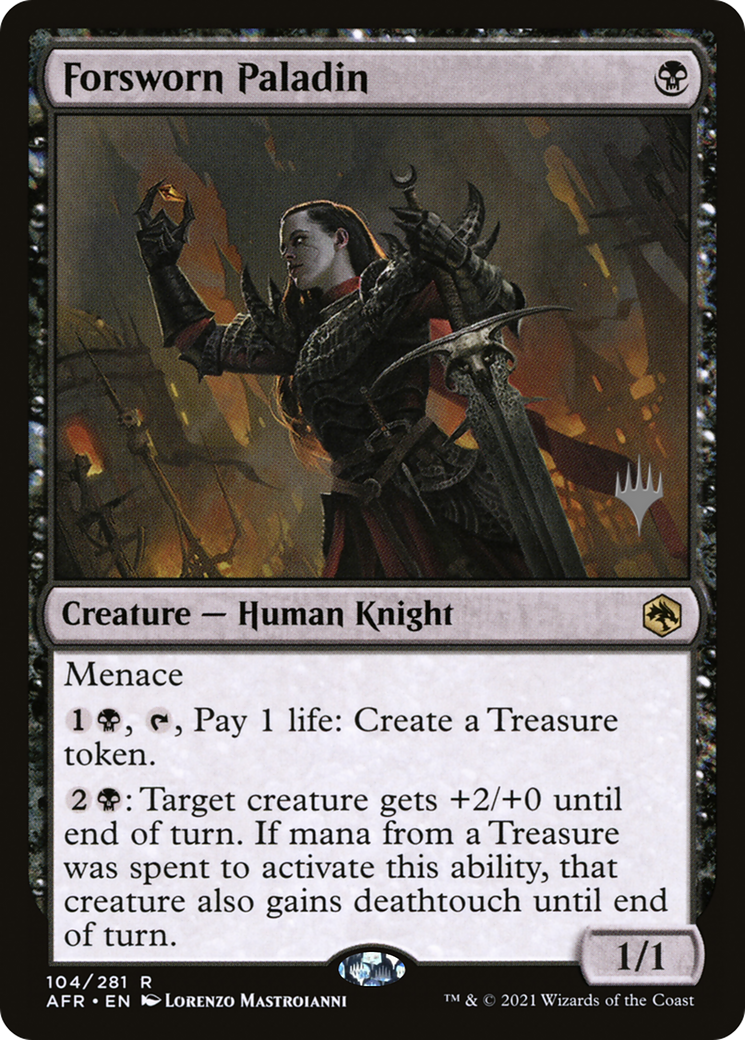 Forsworn Paladin (PPAFR-104) [Adventures in the Forgotten Realms Promos] Foil MTG Single Wizards of the Coast