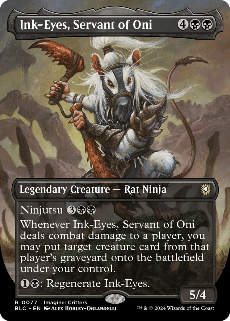 Ink-Eyes, Servant of Oni (BLC-077) [Bloomburrow Commander] (Borderless) MTG Single Wizards of the Coast