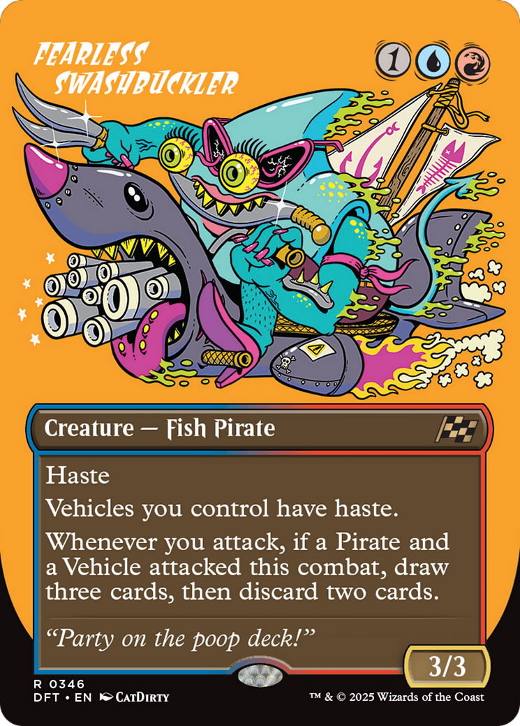 Fearless Swashbuckler (DFT-346) [Aetherdrift] (Borderless) Foil MTG Single Wizards of the Coast
