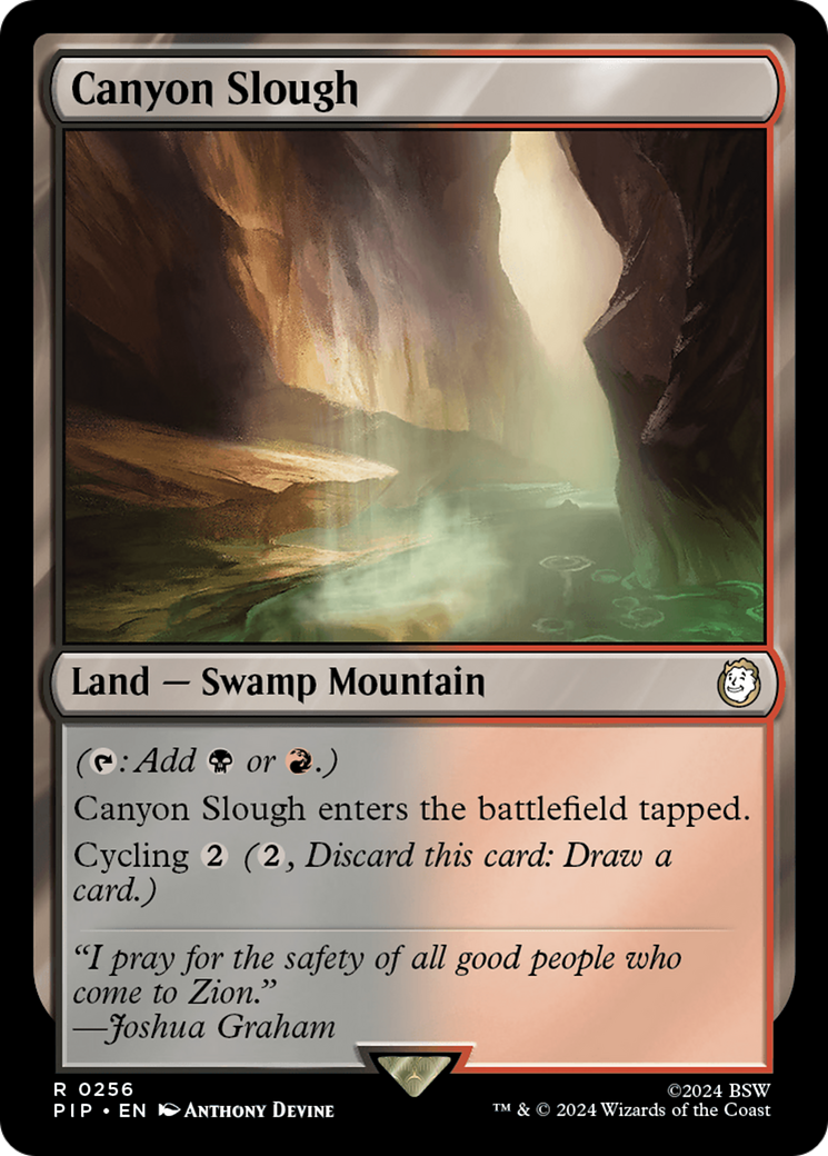 Canyon Slough (PIP-256) [Fallout] MTG Single Wizards of the Coast