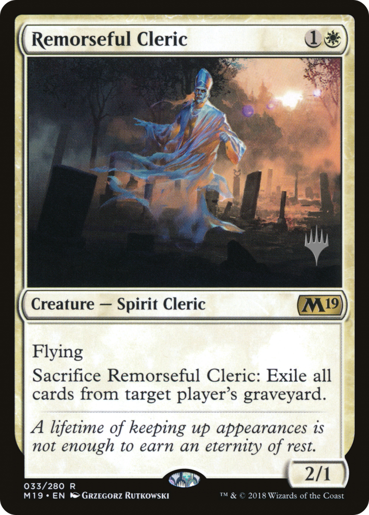Remorseful Cleric (PPM20-33P) [Core Set 2019 Promos] Foil MTG Single Wizards of the Coast