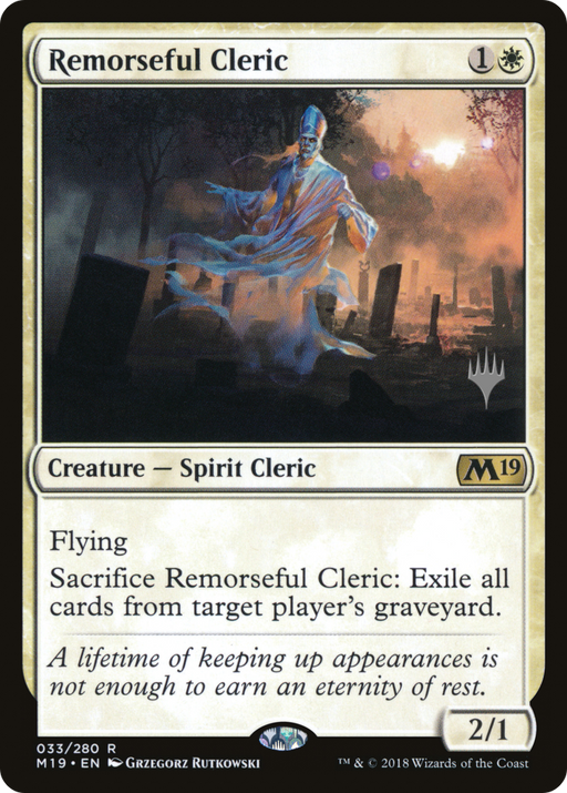 Remorseful Cleric (PPM20-33P) [Core Set 2019 Promos] MTG Single Wizards of the Coast