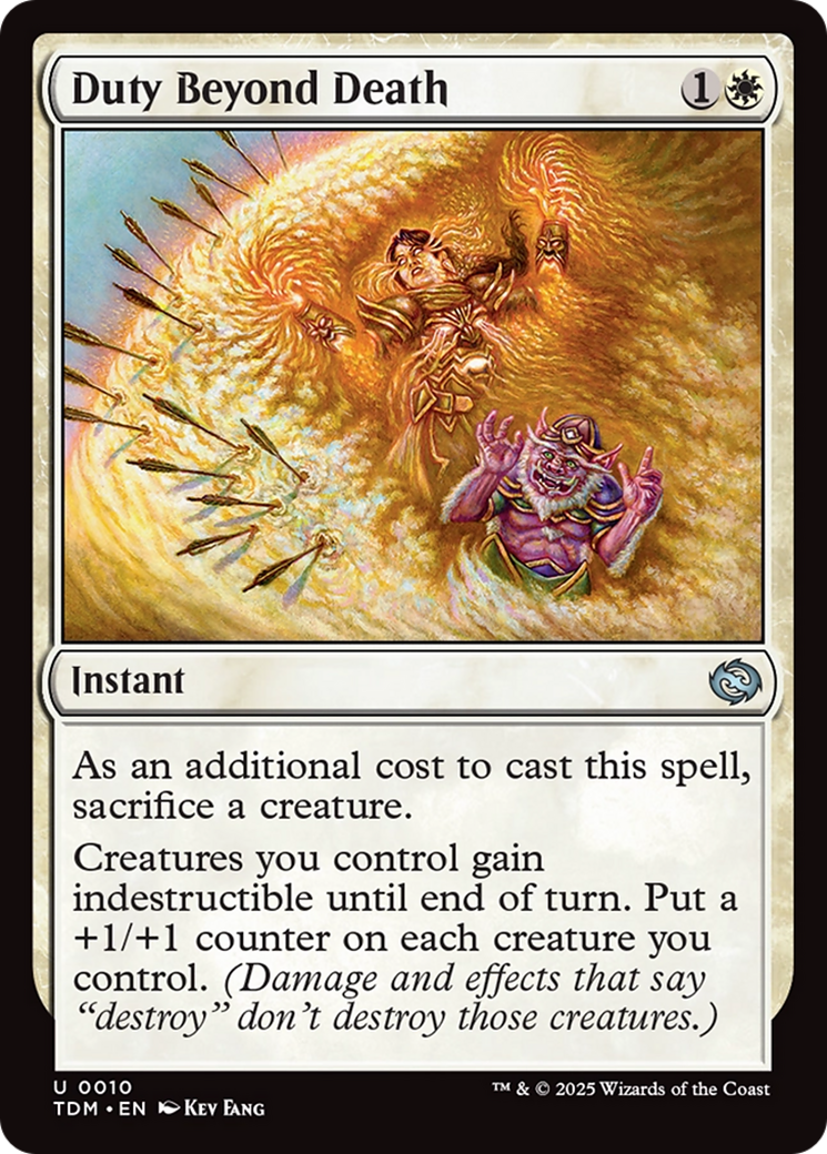 Duty Beyond Death (TDM-010) [Tarkir: Dragonstorm] Foil MTG Single Wizards of the Coast