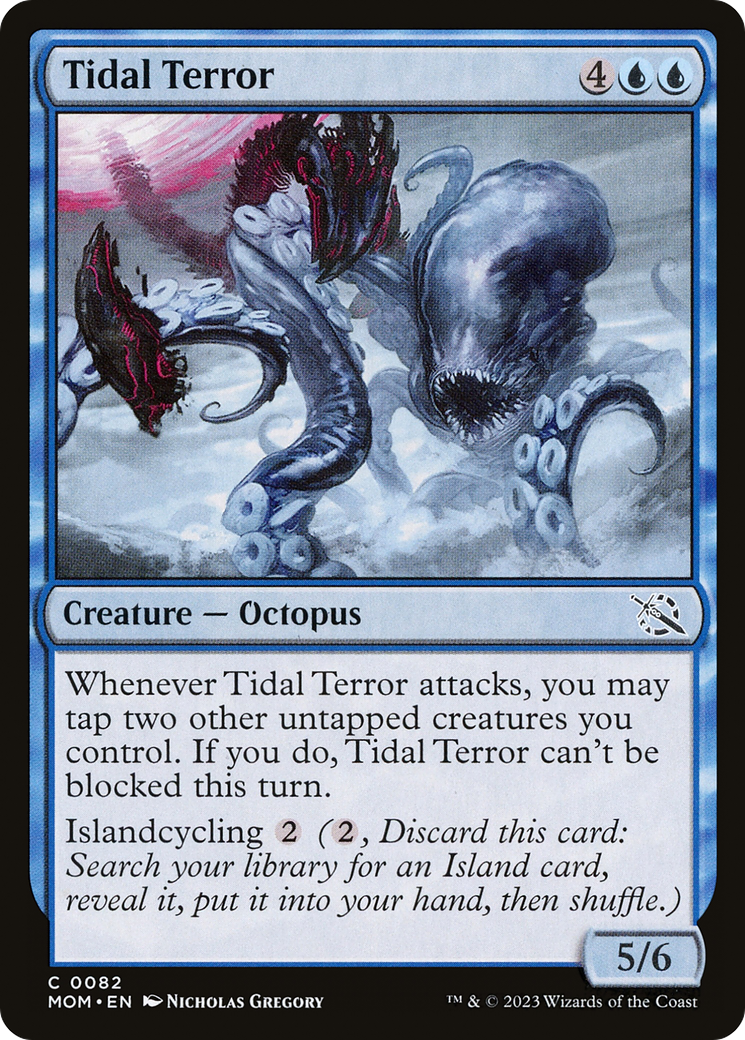 Tidal Terror (MOM-082) [March of the Machine] Foil MTG Single Wizards of the Coast