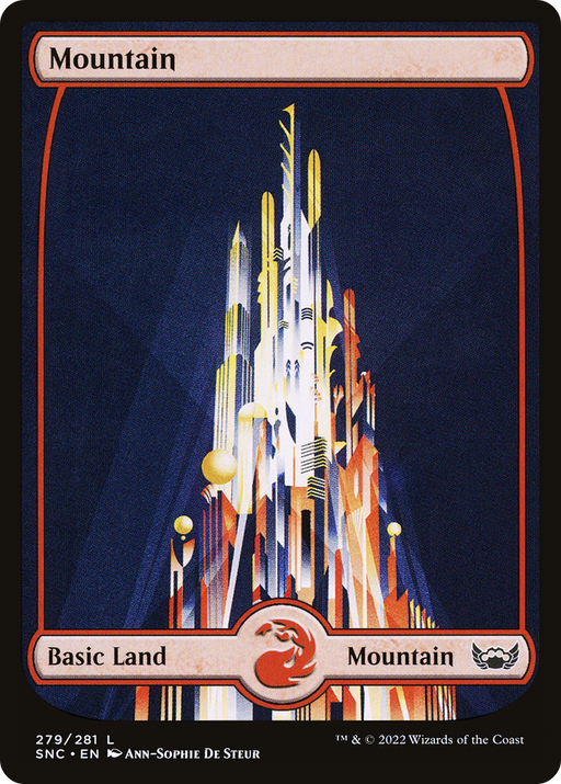 Mountain (279) (SNC-279) [Streets of New Capenna] (Full Art) MTG Single Wizards of the Coast