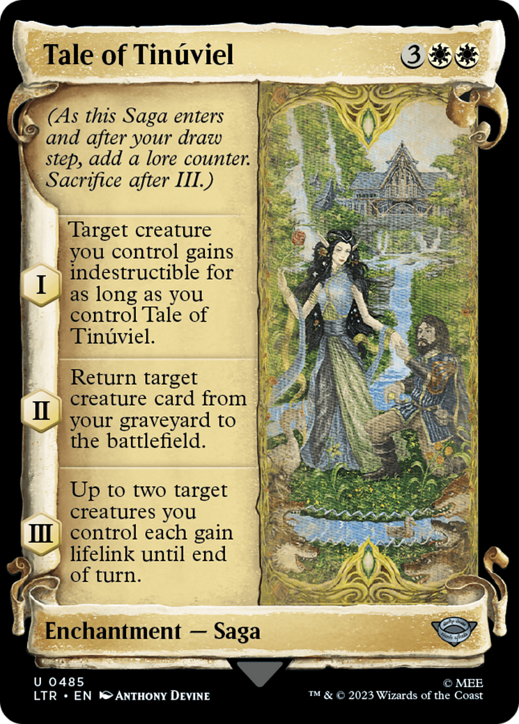 Tale of Tinuviel (Showcase Scrolls) (LTR-485) [The Lord of the Rings: Tales of Middle-earth] (Showcase) Foil MTG Single Wizards of the Coast