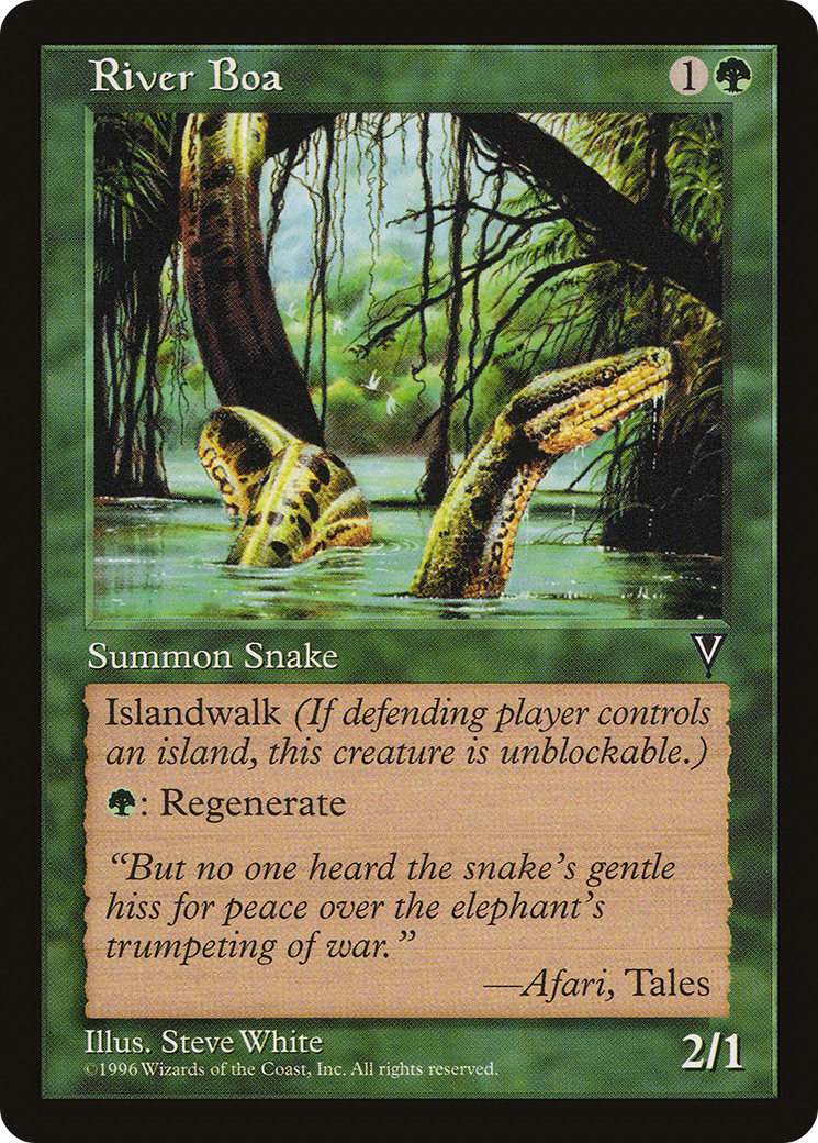 River Boa (VIS-) [Visions] MTG Single Wizards of the Coast