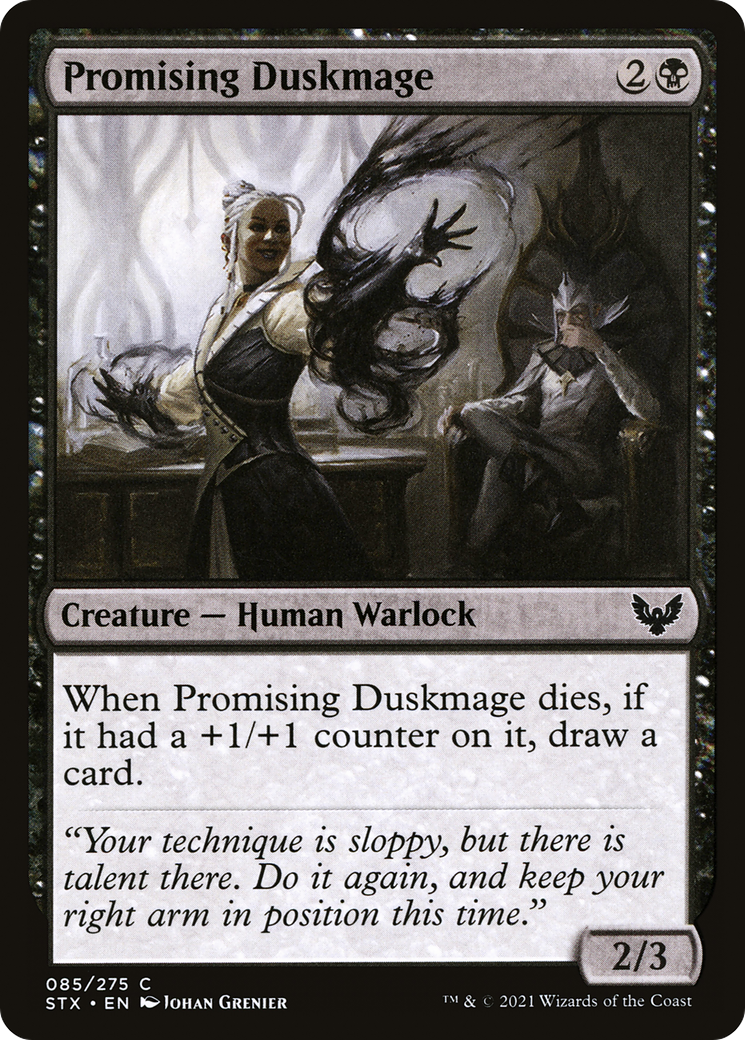 Promising Duskmage (STX-085) [Strixhaven: School of Mages] Foil MTG Single Wizards of the Coast