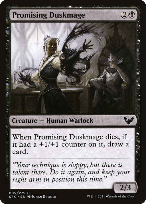 Promising Duskmage (STX-085) [Strixhaven: School of Mages] MTG Single Wizards of the Coast