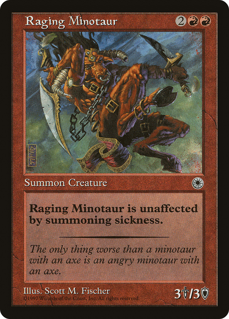 Raging Minotaur (POR-146) [Misc] Portal MTG Single Wizards of the Coast