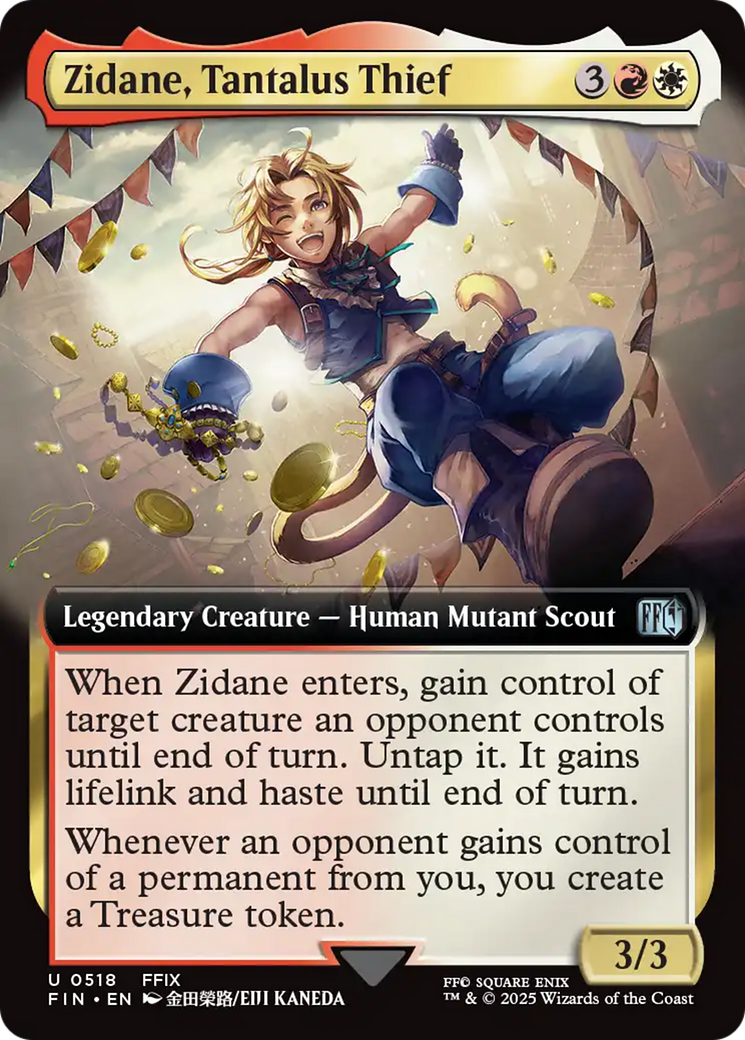 Zidane, Tantalus Thief (FIN-518) [FINAL FANTASY] (Extended Art) MTG Single Wizards of the Coast