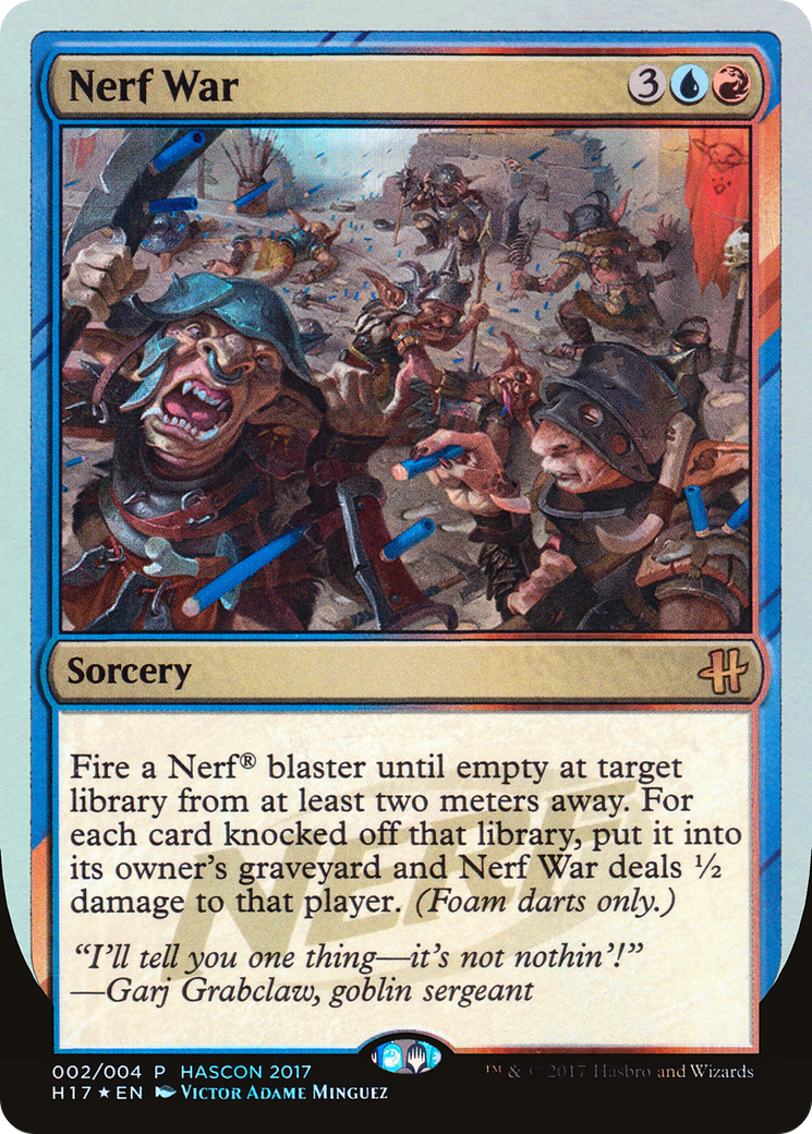 Nerf War (MEDIA-002) [Misc] HasCon 2017 Foil MTG Single Wizards of the Coast