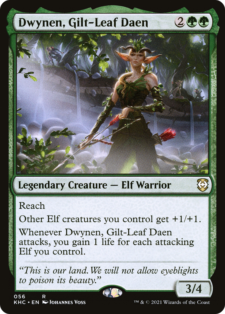 Dwynen, Gilt-Leaf Daen (KHC-056) [Kaldheim Commander] MTG Single Wizards of the Coast