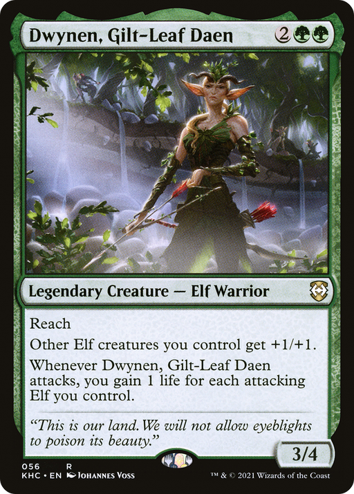 Dwynen, Gilt-Leaf Daen (KHC-056) [Kaldheim Commander] MTG Single Wizards of the Coast