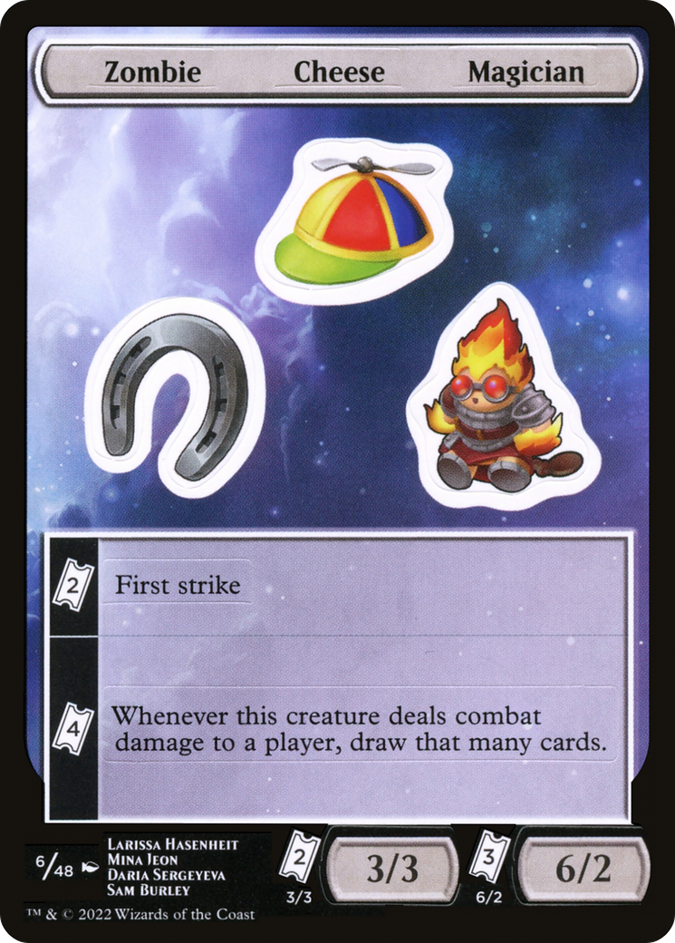 Zombie Cheese Magician (UNF-006) [Tokens] Unfinity Sticker Sheets MTG Single Wizards of the Coast