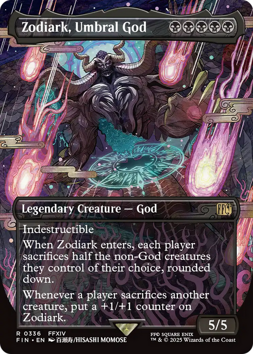 Zodiark, Umbral God (FIN-336) [FINAL FANTASY] (Borderless) Foil MTG Single Wizards of the Coast