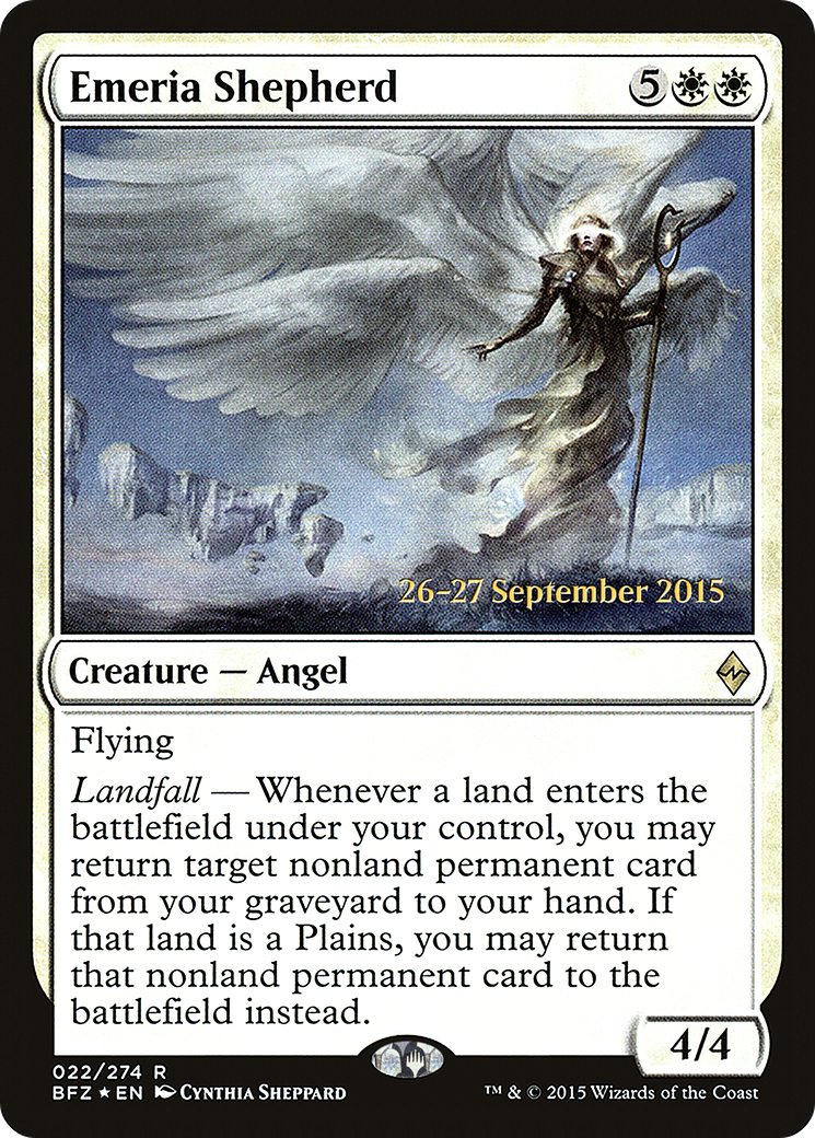 Emeria Shepherd (PRE-022) [Battle for Zendikar Promos] Foil MTG Single Wizards of the Coast