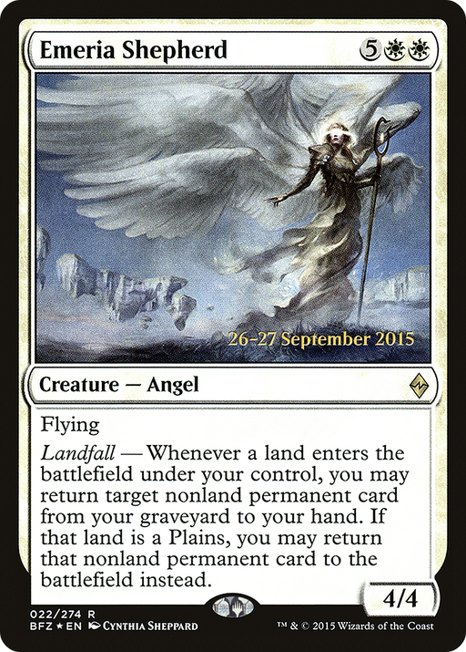 Emeria Shepherd (PRE-022) [Battle for Zendikar Promos] Foil MTG Single Wizards of the Coast