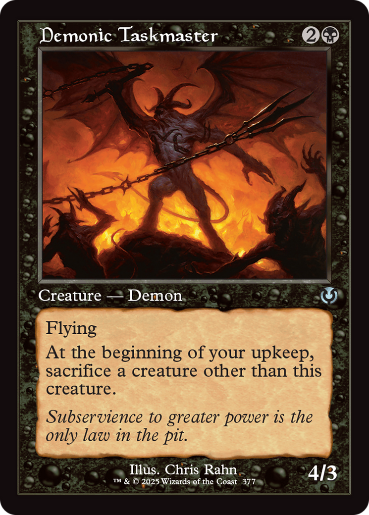 Demonic Taskmaster (INR-377) [Innistrad Remastered] Foil MTG Single Wizards of the Coast