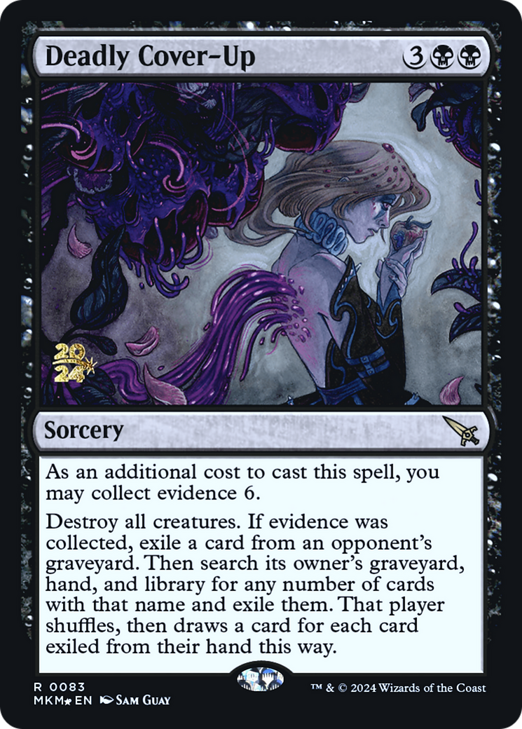 Deadly Cover-Up (PRE-083) [Murders at Karlov Manor Promos] Foil MTG Single Wizards of the Coast