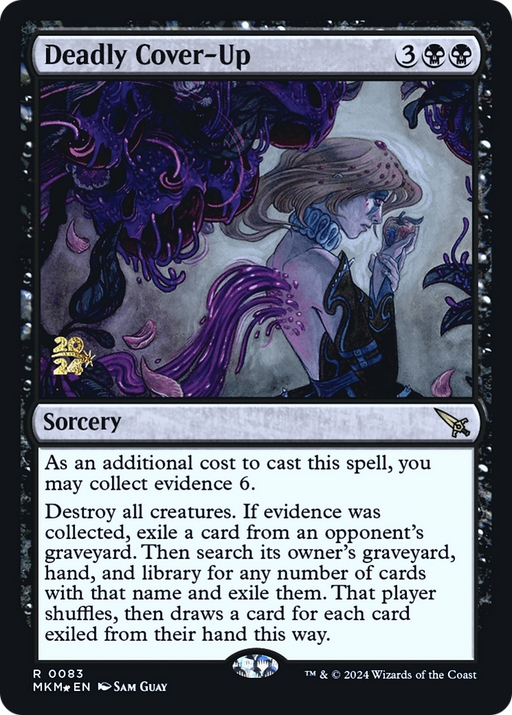Deadly Cover-Up (PRE-083) [Murders at Karlov Manor Promos] Foil MTG Single Wizards of the Coast