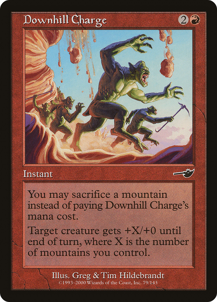 Downhill Charge (NMS-079) [Nemesis] Foil MTG Single Wizards of the Coast
