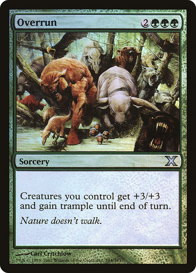Overrun (10E-284★) [Tenth Edition] Foil MTG Single Wizards of the Coast