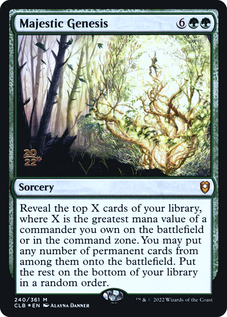 Majestic Genesis (PRE-240) [Battle for Baldur's Gate Promos] Foil MTG Single Wizards of the Coast