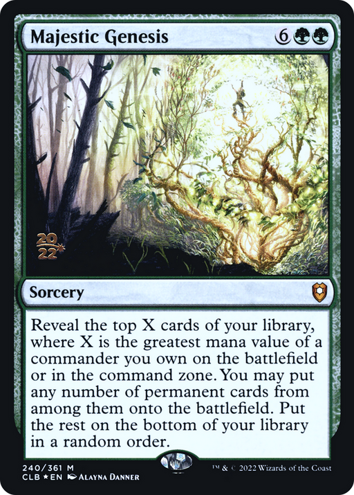 Majestic Genesis (PRE-240) [Battle for Baldur's Gate Promos] Foil MTG Single Wizards of the Coast
