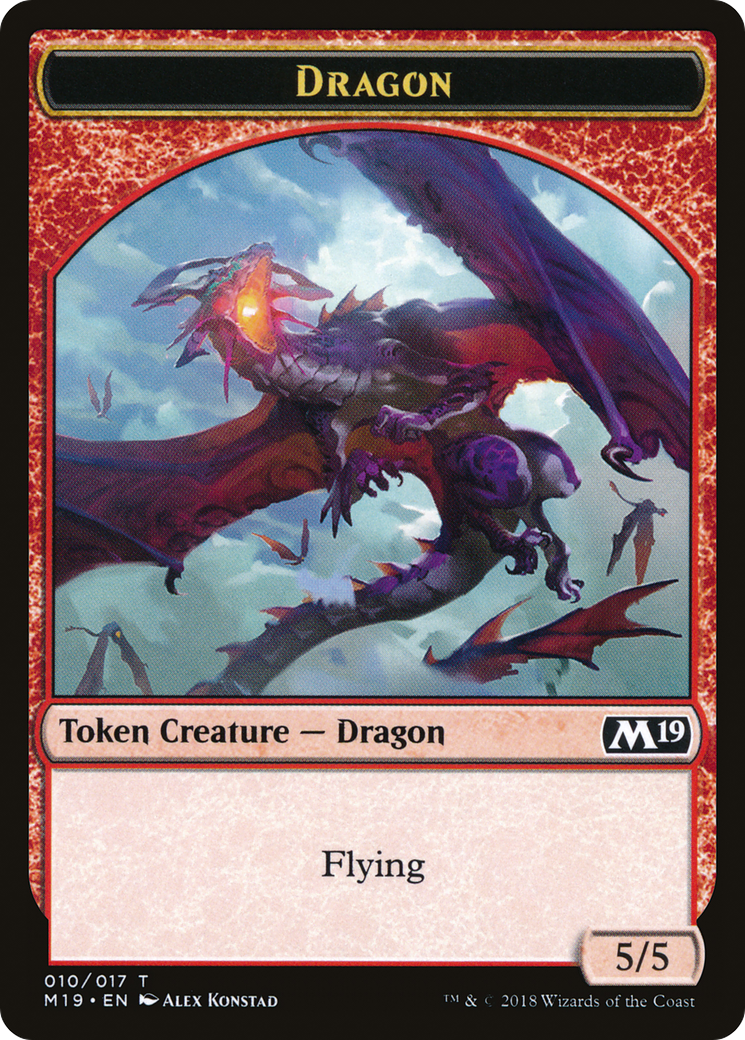 Dragon Token (010) (M19-010) [Tokens] Core Set 2019 Tokens MTG Single Wizards of the Coast