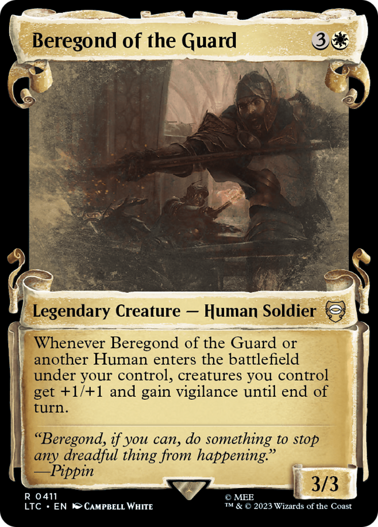 Beregond of the Guard (LTC-411) [Tales of Middle-earth Commander] (Showcase) Foil MTG Single Wizards of the Coast