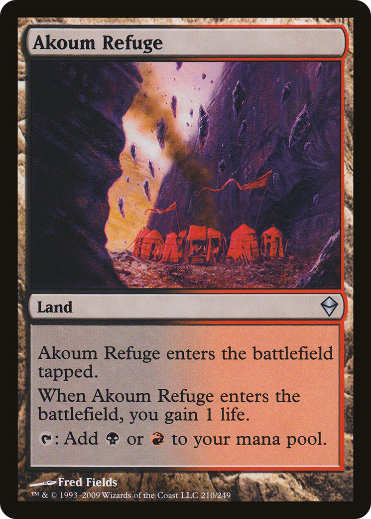 Akoum Refuge (ZEN-210) [Zendikar] MTG Single Wizards of the Coast