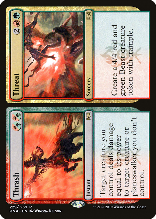 Thrash // Threat (RNA-229) [Ravnica Allegiance] MTG Single Wizards of the Coast