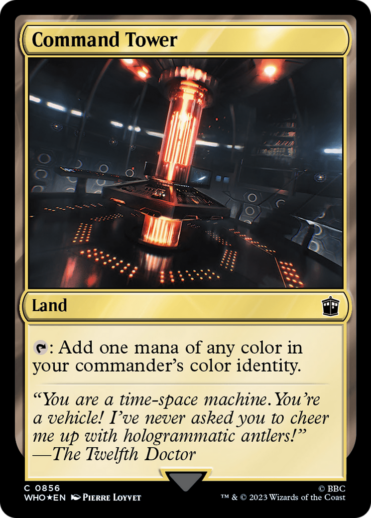 Command Tower (0856) (Surge Foil) (WHO-856) [Doctor Who] Foil MTG Single Wizards of the Coast