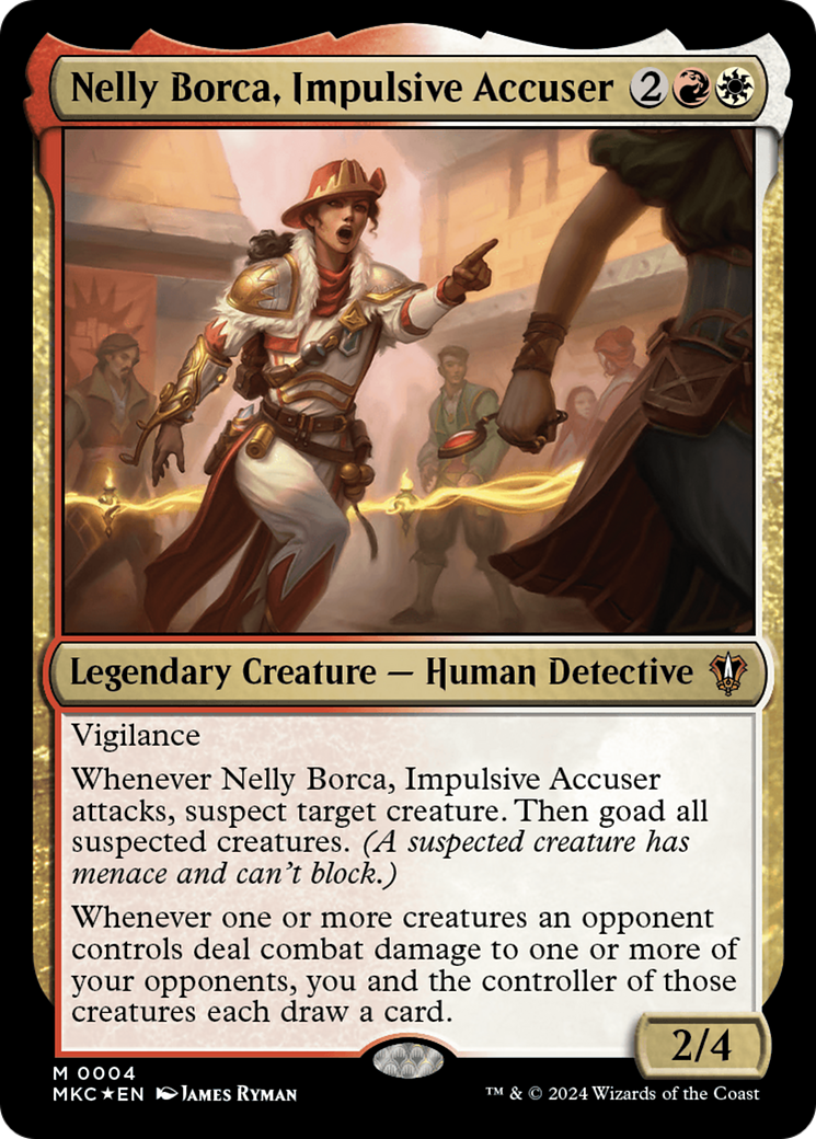 Nelly Borca, Impulsive Accuser (MKC-004) [Murders at Karlov Manor Commander] Foil MTG Single Wizards of the Coast