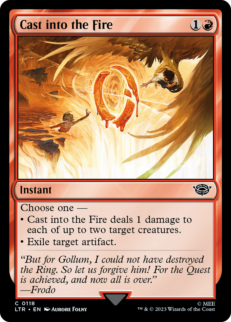 Cast into the Fire (LTR-118) [The Lord of the Rings: Tales of Middle-earth] MTG Single Wizards of the Coast