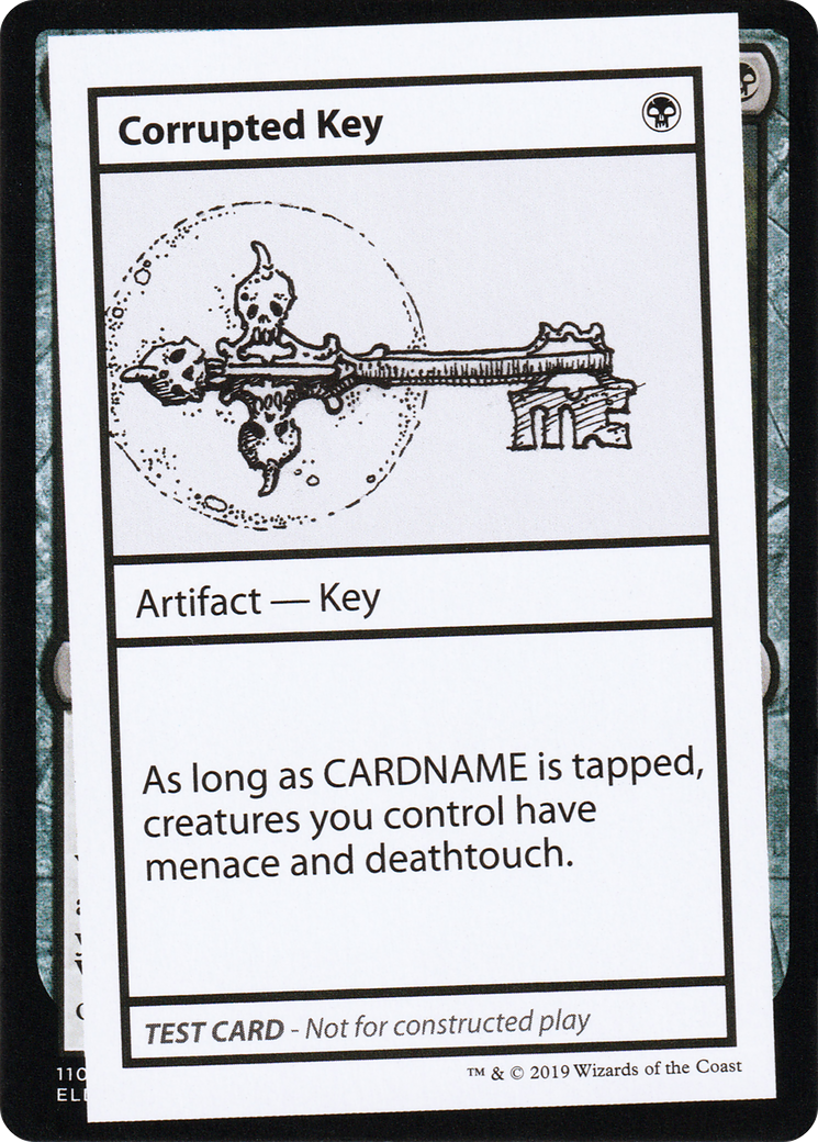 Corrupted Key (No PW Symbol) (CMB1-) [Mystery Booster] Playtest Cards 2021 MTG Single Wizards of the Coast