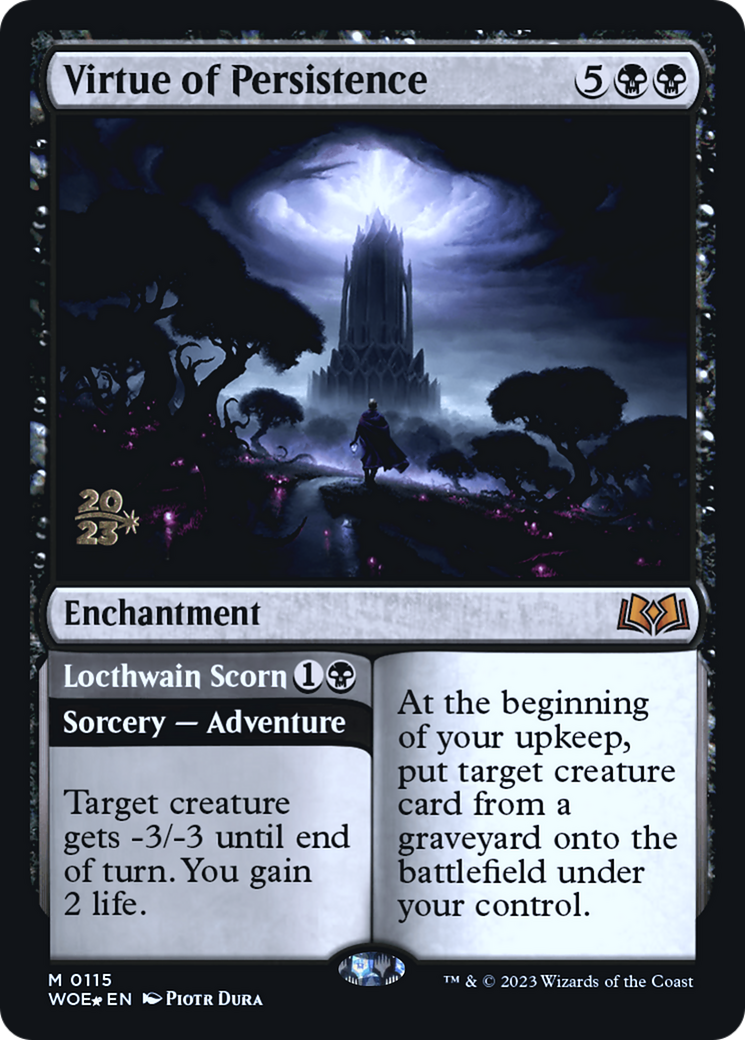 Virtue of Persistence (PRE-115) [Wilds of Eldraine Promos] Foil MTG Single Wizards of the Coast