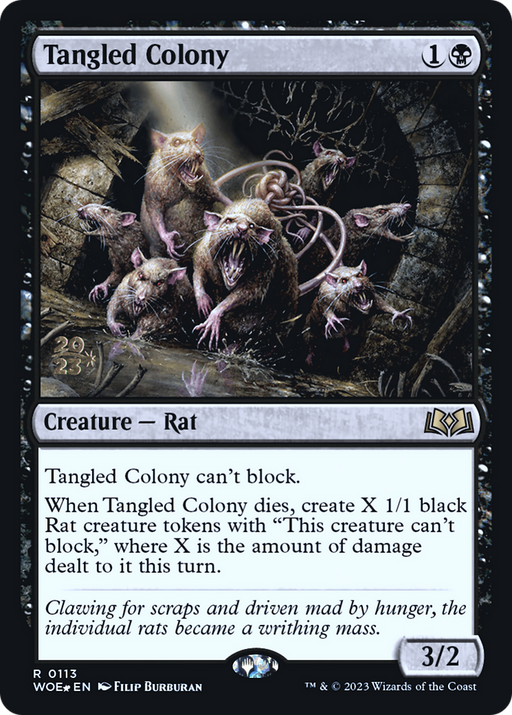 Tangled Colony (PRE-113) [Wilds of Eldraine Promos] Foil MTG Single Wizards of the Coast