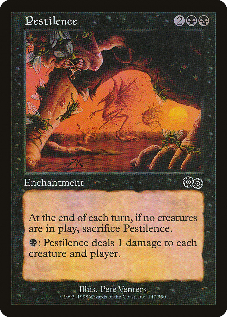 Pestilence (USG-147) [Urza's Saga] MTG Single Wizards of the Coast