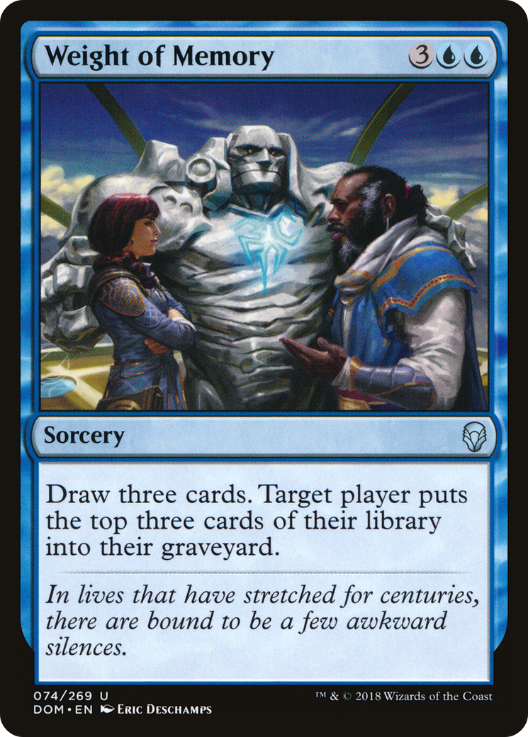 Weight of Memory (DOM-074) [Dominaria] Foil MTG Single Wizards of the Coast